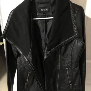Imitation leather jacket